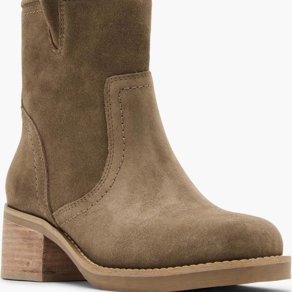 Brand new in box. Blondo cassidie Taupe Suede Ankle Boots